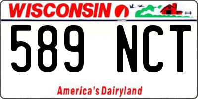 WI license plate 589NCT