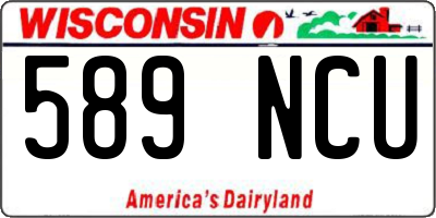 WI license plate 589NCU