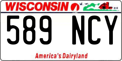 WI license plate 589NCY