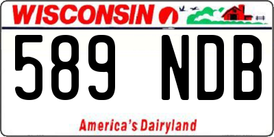 WI license plate 589NDB