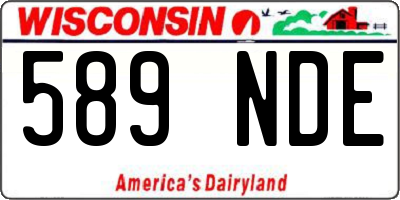 WI license plate 589NDE