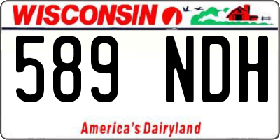 WI license plate 589NDH