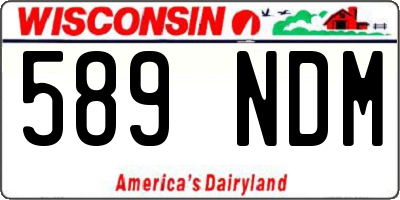 WI license plate 589NDM