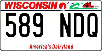 WI license plate 589NDQ