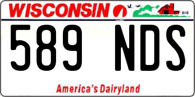 WI license plate 589NDS