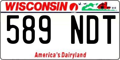 WI license plate 589NDT