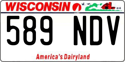 WI license plate 589NDV