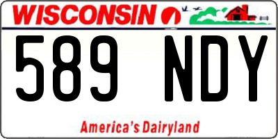 WI license plate 589NDY