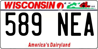 WI license plate 589NEA