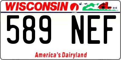 WI license plate 589NEF