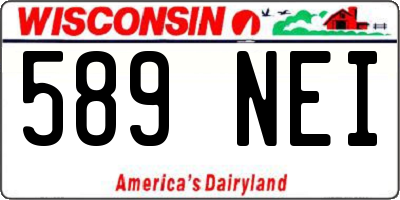 WI license plate 589NEI