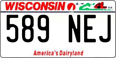 WI license plate 589NEJ
