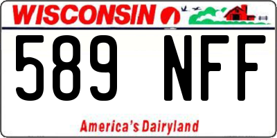 WI license plate 589NFF