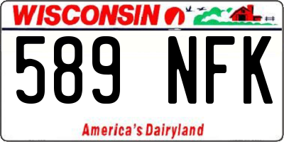 WI license plate 589NFK