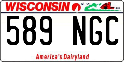 WI license plate 589NGC