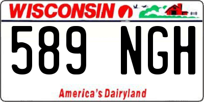 WI license plate 589NGH