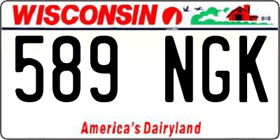 WI license plate 589NGK