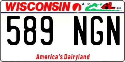 WI license plate 589NGN