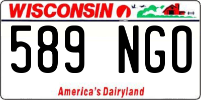 WI license plate 589NGO
