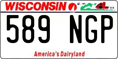 WI license plate 589NGP