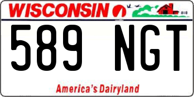 WI license plate 589NGT