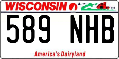 WI license plate 589NHB