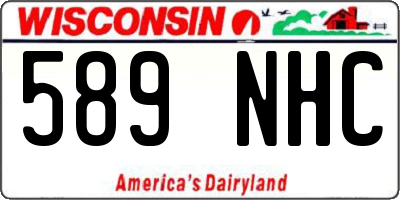 WI license plate 589NHC