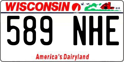 WI license plate 589NHE