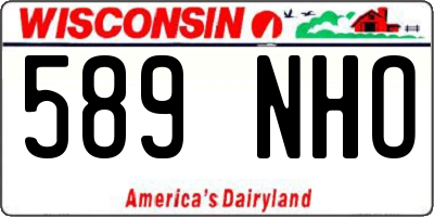 WI license plate 589NHO