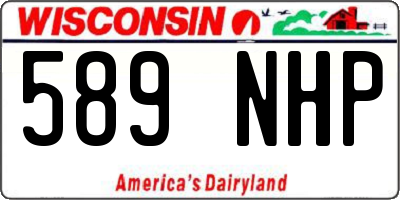 WI license plate 589NHP