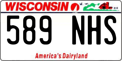 WI license plate 589NHS