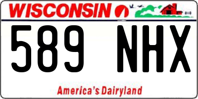 WI license plate 589NHX
