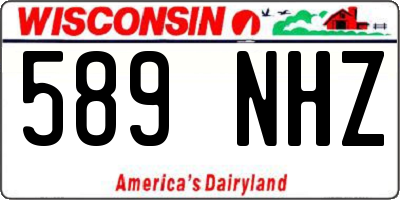 WI license plate 589NHZ