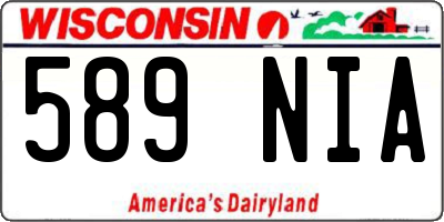 WI license plate 589NIA