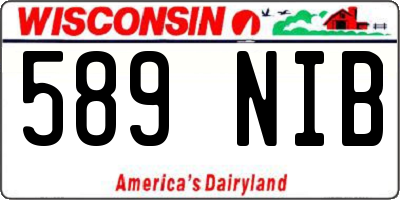 WI license plate 589NIB