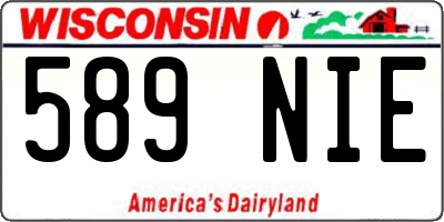 WI license plate 589NIE