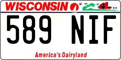 WI license plate 589NIF