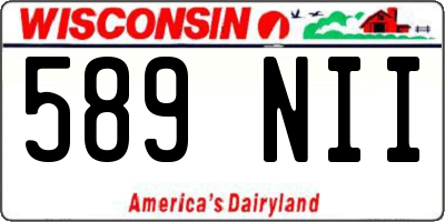 WI license plate 589NII