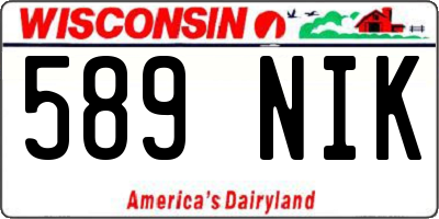 WI license plate 589NIK