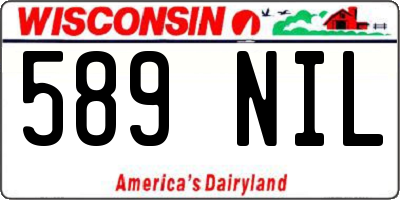 WI license plate 589NIL
