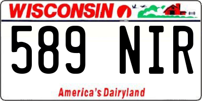 WI license plate 589NIR