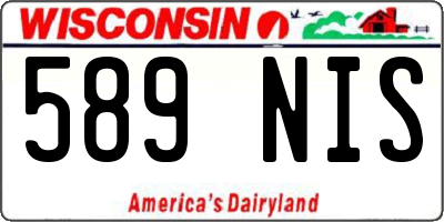 WI license plate 589NIS