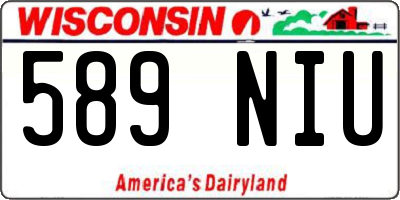 WI license plate 589NIU