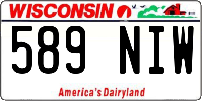 WI license plate 589NIW