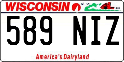 WI license plate 589NIZ