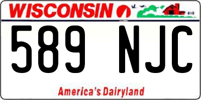 WI license plate 589NJC