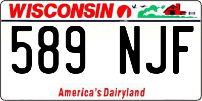 WI license plate 589NJF