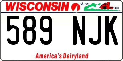 WI license plate 589NJK