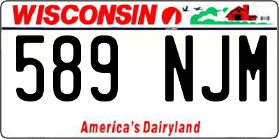 WI license plate 589NJM