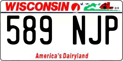 WI license plate 589NJP